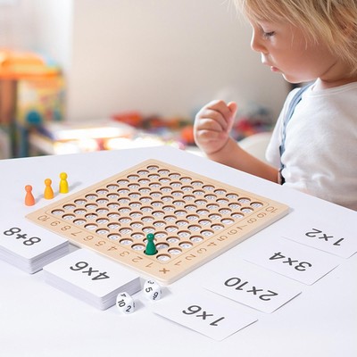 Mathe Multiplikation Additionsbrett aus Holz, Mathe Multiplikation Brettspiele, Mathe