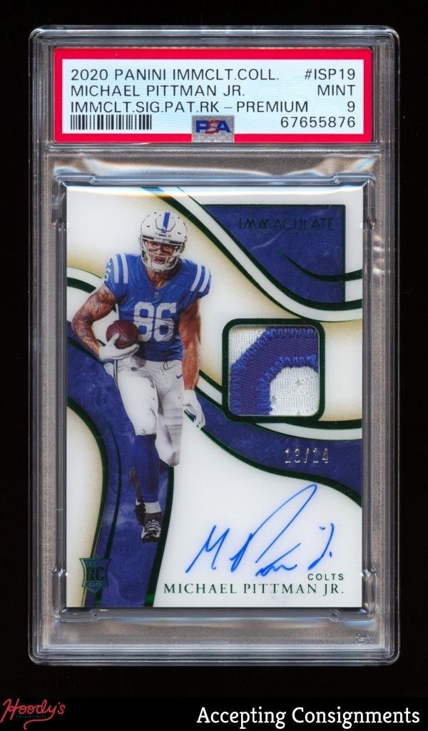 Michael Pittman Jr. Panini Immaculate Collection Immaculate Signature Patches Rookie #ISP19 Premium