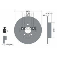 Textar 92131803 Bremsscheibe Vorderachse FüR Mercedes Benz Mercedes Benz