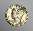 1941 P Dime Mercury Silver 10C Coin WWII Era
