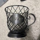 Rustic Coffee Wire Holder Coffee Mug Kup Metal Storage Basket — photo 3
