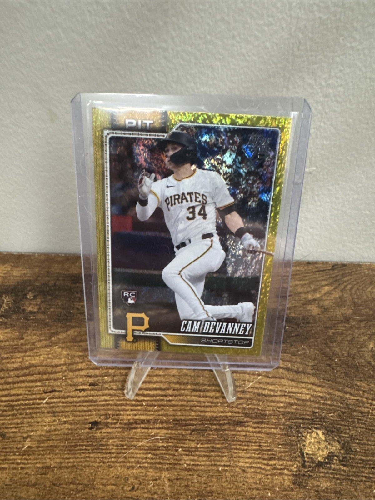2026 Topps Yellow Holo Foil #268 Cam Devanney 341/399 Pittsburgh RC