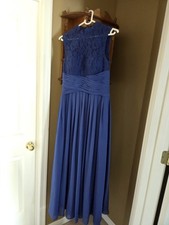 JJ's House Women's A-Line Blue Bridesmaid Dress, Size 8