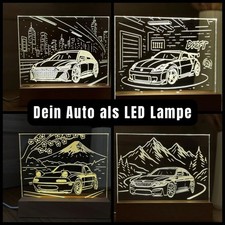 Audi Deko Lampe personalisiert - Wunschauto + Hintergrund, Geschenk für Autofans