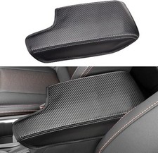 Car Center Console Armrest Cover for Ac Color: black with carbon fiber texture