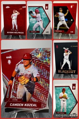 2026 Arkansas Razorbacks Baseball YOU PICK ONIT Athlete NIL Cards Prospects 1st