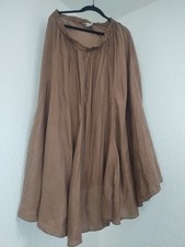 Uniform John Paul Richard 100 Silk Brown Maxi Skirt Size M with imperfections