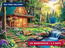 500 Pieces Jigsaw Puzzles for Adults, Forest Cabin Puzzle for Adults Seniors, Ri