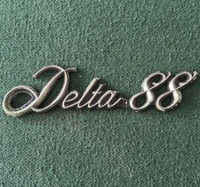 Vintage Oldsmobile Delta 88 Eight 6 Plastic Script Emblem Badge Oem Vintage Oldsmobile Delta 88 Eight 6 Plastic Script Emblem Badge Oem