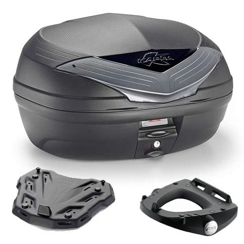 Kappa Bauletto K466NT Schwarz 46LT + Piastra FüR Suzuki V-Strom 1050 2023-2024-image