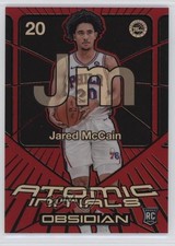 2024 Panini Obsidian Atomic Initials Electric Etch Red Flood Jared McCain 1p0q