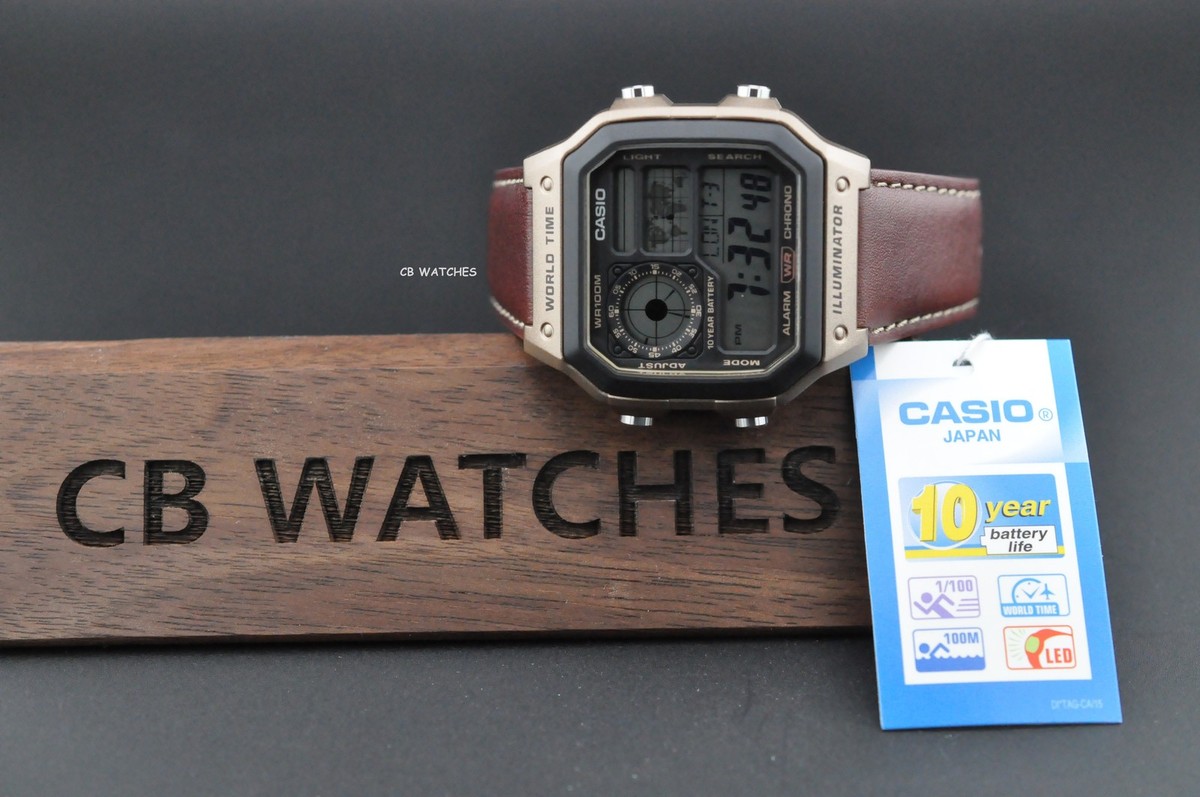 Casio AE-1200WHL-5AV, World Time Watch, Chronograph, 5 Alarms, 10