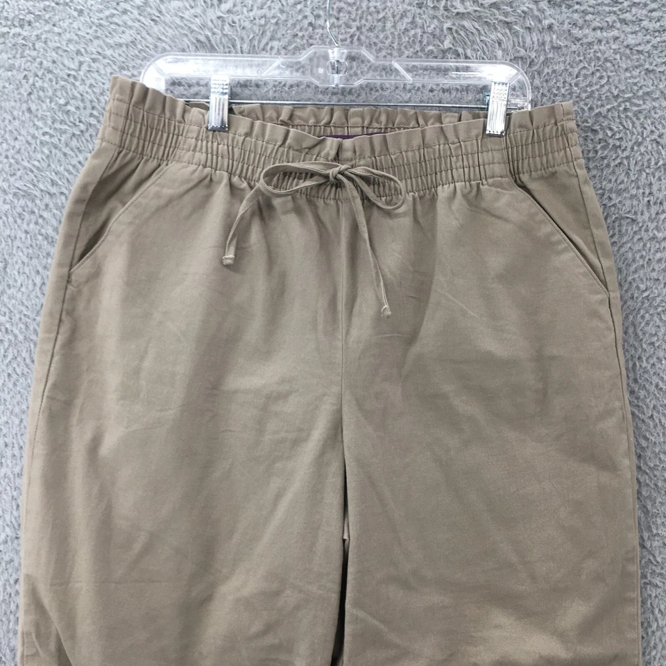 Pantalones de chándal Gloria Vanderbilt para mujer 14 (real 34x26,5) beige tiro alto informales Foto 2 de 4