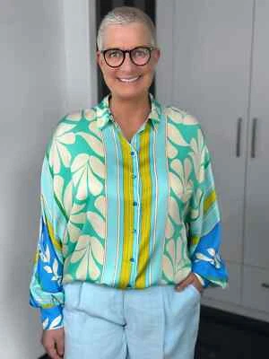 MILANO ITALY - Oversized Hemdbluse Ibiza / multicolour - Bild 1 von 4