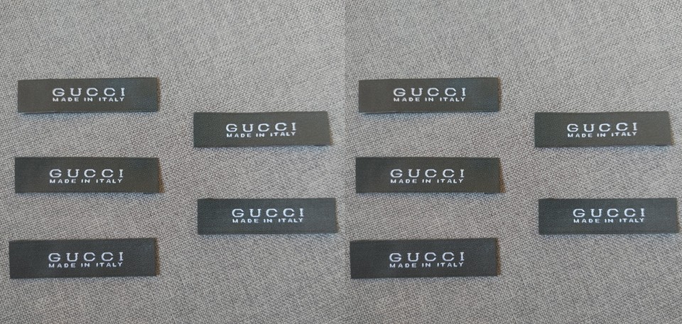 Replacement GUCCI Clothing Designer TAG LABEL Sewing LOT 3 or 5 FAST ...