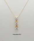 1/2Ct Natural Diamond Round Pendant Choker Necklace Charm 14K Yellow Gold
