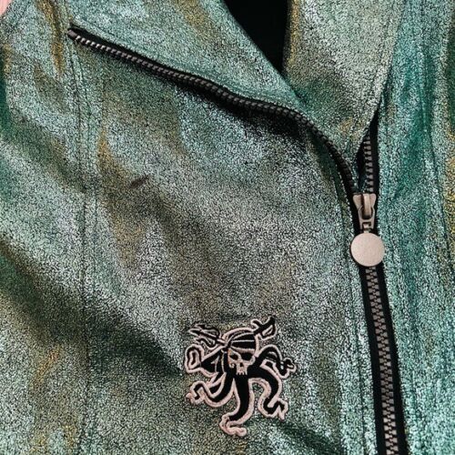 Disney Descendants Uma turquoise moto style vest with tulle trim size 7/8 - Picture 7 of 7