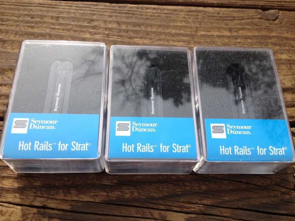 SEYMOUR DUNCAN SHR-1 Strat Hot Rails Set Black 2x SHR-1n