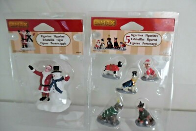 Lemax Lot of 2, COSTUMED CANINES 2013 & CHRISTMAS GREETINGS 2016, New