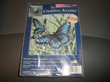 NEW Creative Accents Needlepoint Kit Dimensions 79006 BUTTERFLIES IN BLUE
