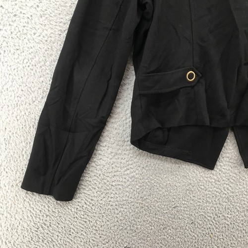 Cabi Blazer Jacket Womens L Black Zipper Pockets Long Sleeve Crew Neck Casual - Picture 14 of 19