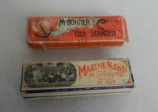 VTG 1980 s Hohner Marine Band Old Standby Harmonicas Keys G C GERMANY