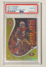 TREY LANCE 2021 Panini Phoenix Rookie Heat Wave Yellow #/75 PSA 10 GEM MINT #15