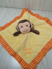 Garanimals Monkey yellow orange security blanket striped trim My Best Friend