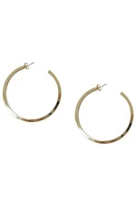 Do Everything in Love 14K Gold/White Gold Metal Post Hoop 6cm Earrings