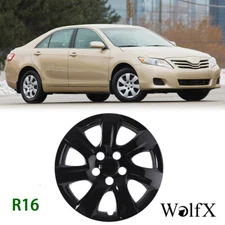 16-Inch Black Lacquer 1PC Snap On Hub Cap Replacement for 2010-2011 TOYOTA CAMRY