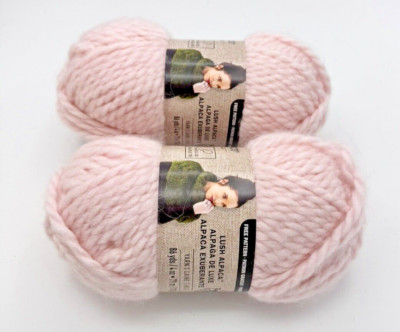 Loops & Threads LUSH ALPACA Yarn LIGHT PINK LOT# 6196 86YDS EACH 4OZ. EACH NEW