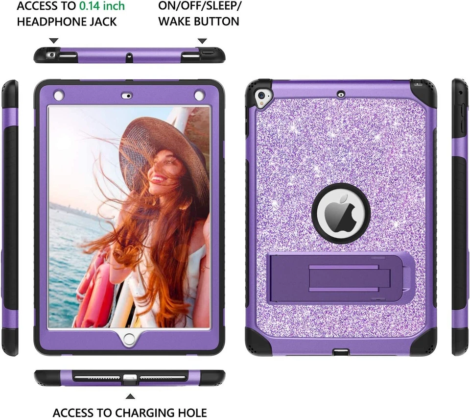 Case For iPad 9.7" 5th/6th/Air 2/Pro Heavy Duty Shockproof Stand Rugged Cover - Image 4 of 4