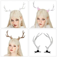 2PCS Christmas Antler Hair Barrettes Teens Duckbill Hairpin Bangs Hair Clip