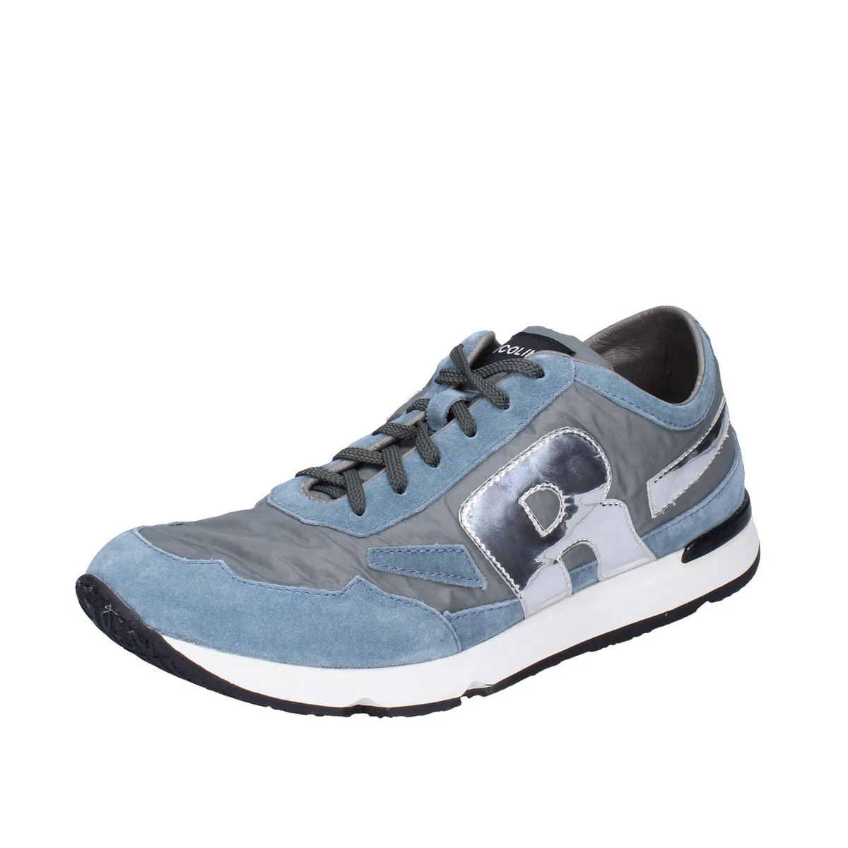 Herren schuhe RUCO LINE 41 EU sneakers blau wildleder grau textil