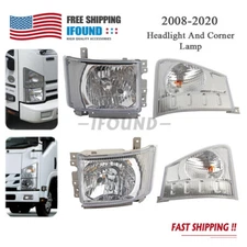 For 2008-2020 ISUZU NPR NPR-HD NQR NRR Headlights Left and Right Corner Lamps