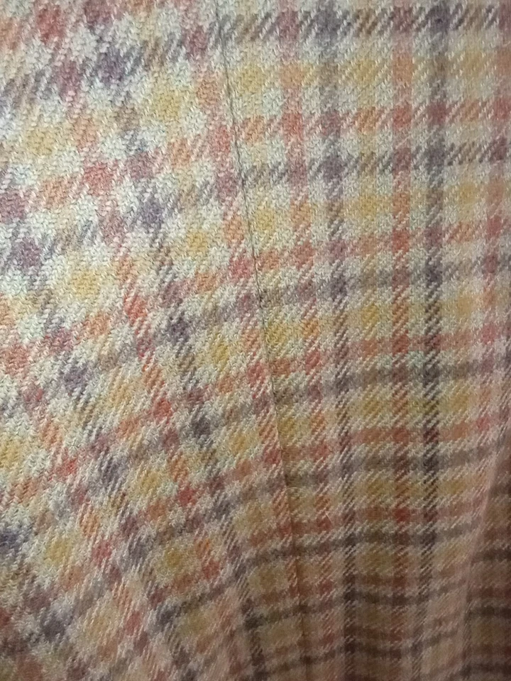 Vintage ESCADA Margarita Ley Olive Plaid Wool  Blazer Jacket 2 Button Size 40 - Image 2 of 4