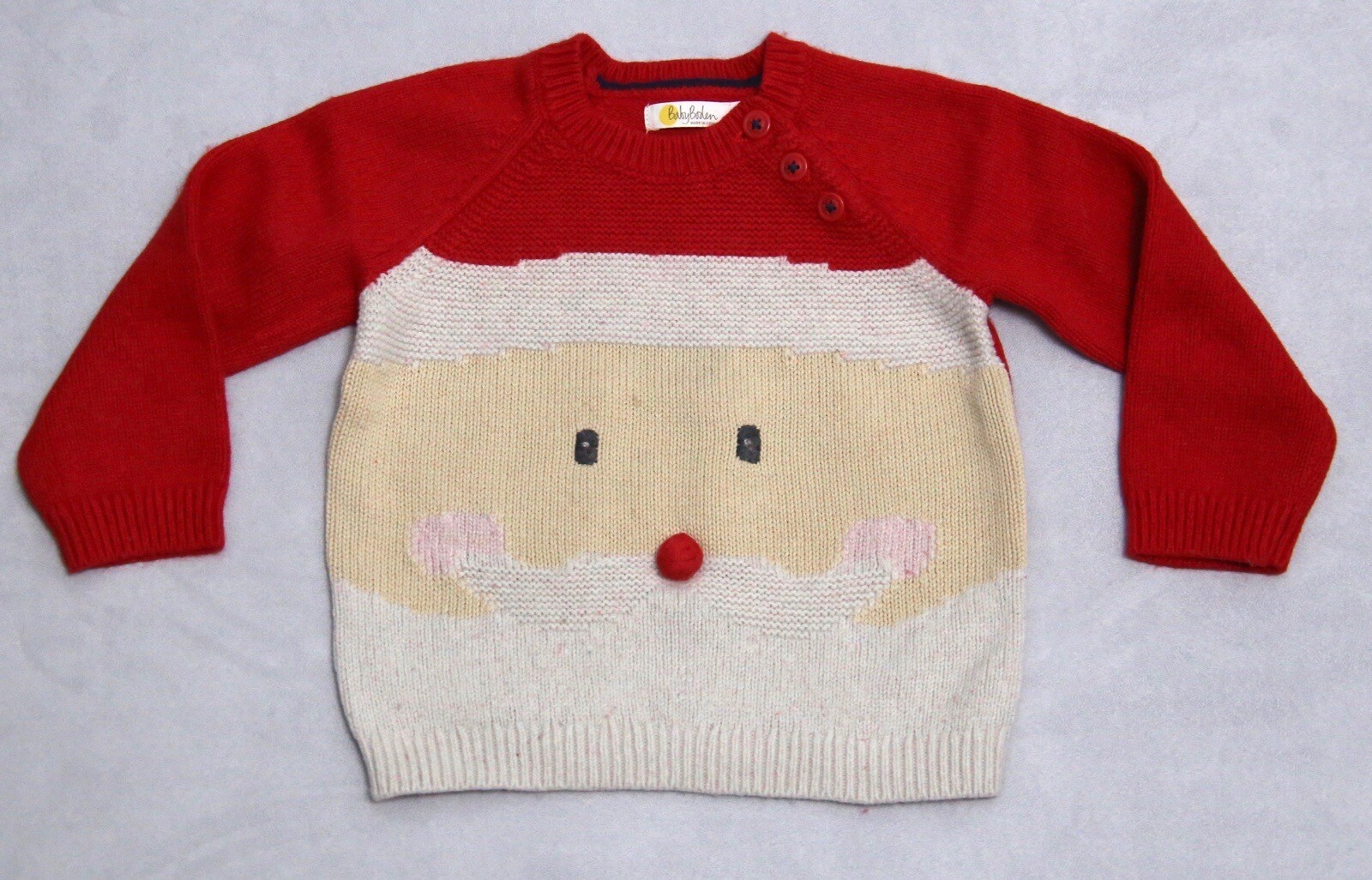 Boden Christmas Jumper Unisex Kids Jolly Santa Age 3-4 RRP £34.00