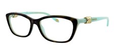 TIFFANY CO TF2074 8134 52mm Havana Blue Eyeglasses Frames Italy A