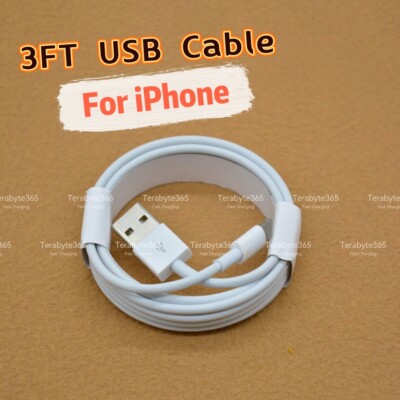 3Ft USB Charger Cable Charging Cord Lot For iPhone 6s 7 8 Plus XR X 11 12 13 14