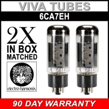 New Matched Pair Electro-Harmonix 6CA7EH EL34 6CA7 Fat Big Bottle Vacuum Tube