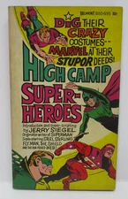 1966 VG+ Paperback 1st Print HIGH CAMP SUPER-HEROES Jerry Siegel FLY MAN CM314