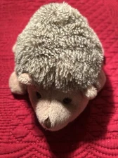Dilly Dudu Brown Tan Hedgehog Plush 6” Stuffed Animal Roly Poly Shaggy Toy