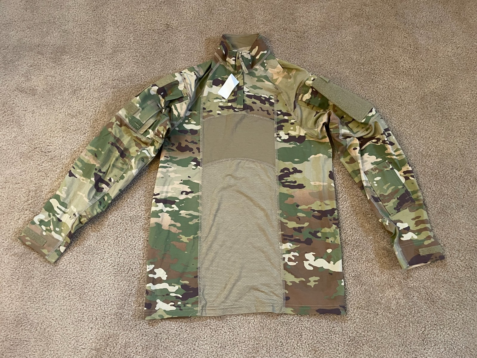 Army Combat Shirt 1/4 Zip OCP Camo Small New