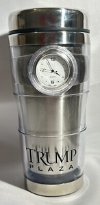 Donald Trump Plaza Hotel & Casino Atlantic City, N.J. 16 Oz. Coffee Mug & Clock