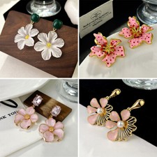 Flowers Stud Earrings Elegant Jewelry Gifts Trendy Girls Cute Partywear
