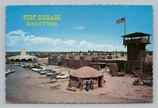 Postcard Fort Courage Home of F Troop Hauck Arizona Vintage Cars