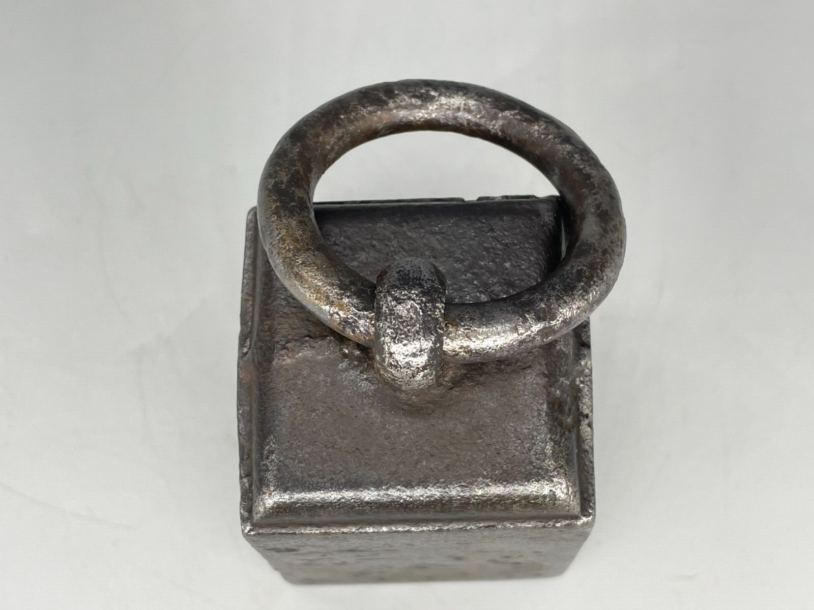 Vintage Antique Cast Iron 4 lb Ring Weight Door Stop Bookend