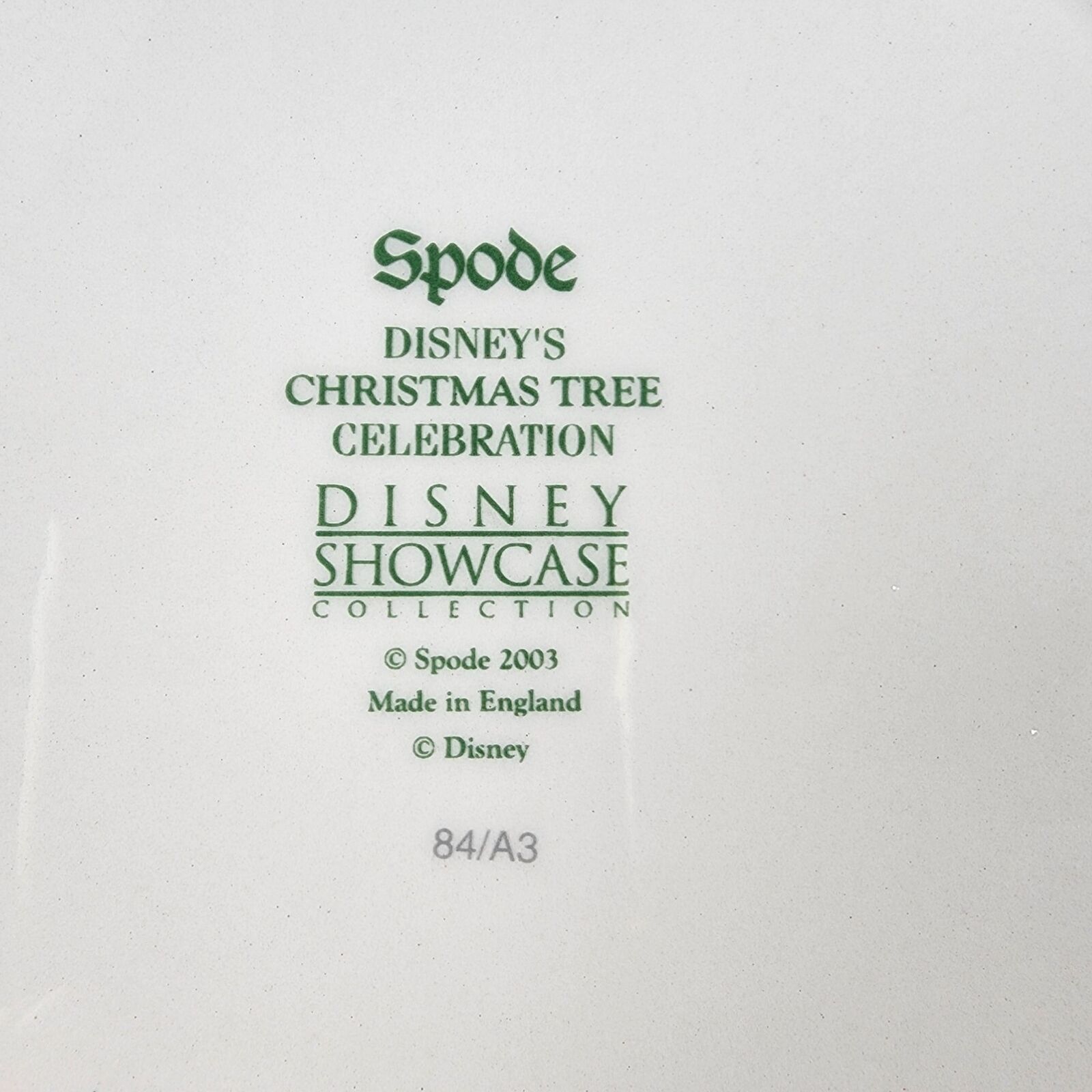 2003 Spode Christmas Tree Disney Mickey Celebration Square 9” Plate