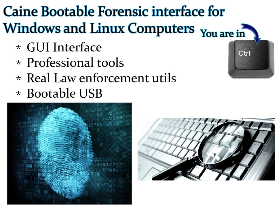 CAINE Computer Forensics Bootable USB Drive Linux Digital Investigation Tool - Image 2 of 4
