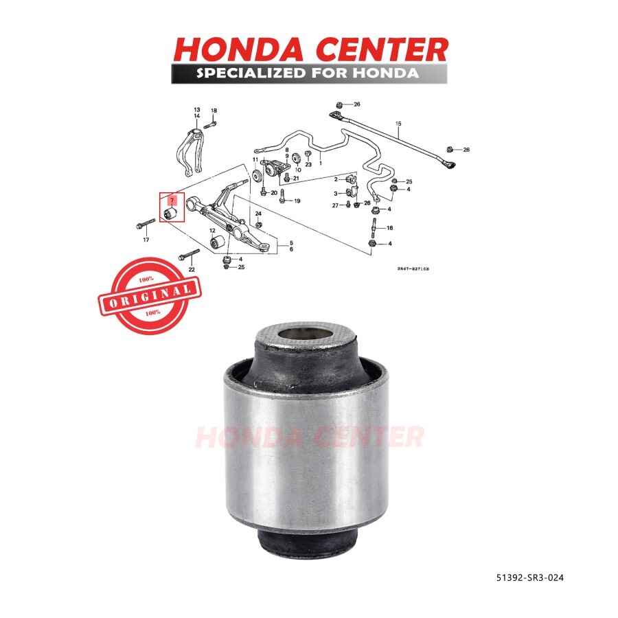 Fits For Honda Civic 1992-1995 Front Lower Arm Bushing 51392-SR3